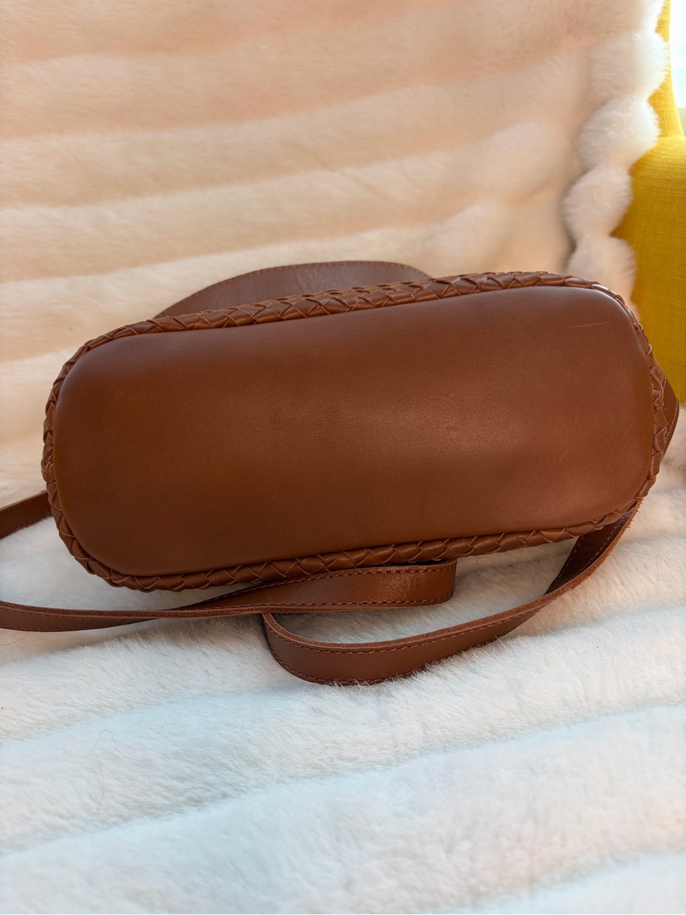 The Sak Juniorr Woven Leather Hobo Bag in Cognac - Picture 9 of 11